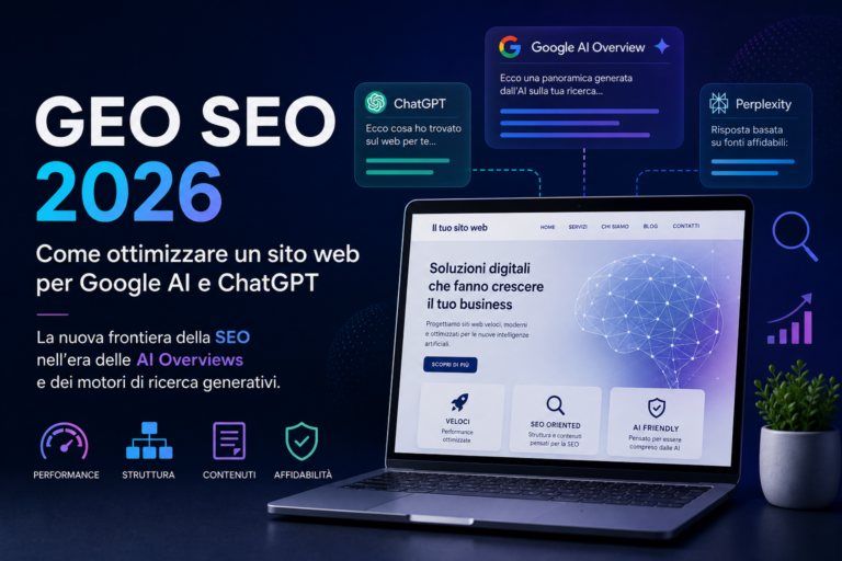 GEO SEO 2026 ottimizzazione siti web per AI